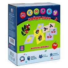 Игра карточная Найди пару Memory Фрукты ягодки РАКЕТА, Р2404