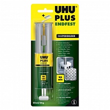 Клей универсальный эпоксидный 25г в шприце UHU Plus endfest, 45585