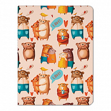 Тетрадь со сменным блоком 80л клетка Fanny Pattern +2 запасных блока Полином, 3022