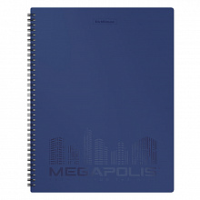 Папка с 40 вкладышами А4 спираль синяя Megapolis Erich Krause, 49957
