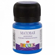 Краска акриловая матовая 20мл синяя Decola 14326515