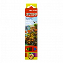 Карандаши пластиковые   6 цв Красочный пейзаж Проф-Пресс 2М, КЦ-3260