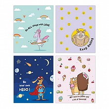 Тетрадь  48л клетка ассорти Чувства 2 Полином, 3204      