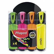 Набор текстовыделителей 4цв Fluo Peps Classic MAPED, 742547