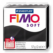 Пластика запекаемая 57г черная Staedtler Fimo Soft, 8020-9