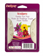 Форма для слепков Sculpey Flowers and Leaves, гибкая, APM75