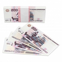Сувенир Деньги шуточные 500 дублей на европодвесе MILAND, 9-51-0009