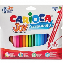 Фломастеры 18 цветов Carioca Superwashable 40555