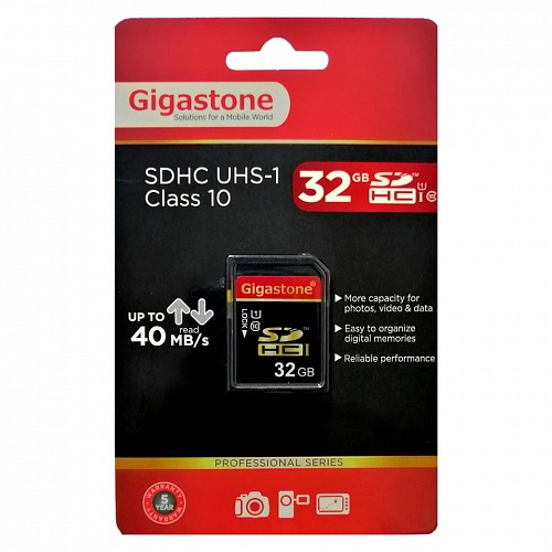 Карта памяти 32GB SDHC Gigastone Logo Class 10 Prime UHS-1 Карта памяти 32GB SDHC Gigastone Logo Class 10 Prime UHS-1