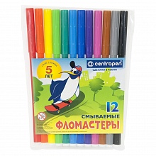 Фломастеры 12 цветов Centropen Пингвин Слон 7790/12TP