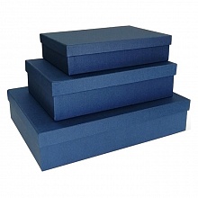 Коробка подарочная прямоугольная 29x19x8см синяя Д10103П.314.2