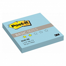 Блок самоклеящийся 76х76мм 100л голубой 654R-BB 3M Post-it Basic 7100058136