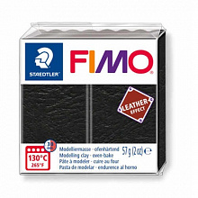 Пластика запекаемая 57г черная Staedtler Fimo Leather-Effect, 8010-909