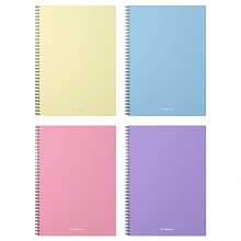 Тетрадь спираль  80л А4 клетка с пластиковой обложкой ассорти Pastel Erich Krause, 50163
