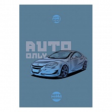 Блокнот А6 80л спираль клетка Авто на голубом КТС-ПРО, С4173-77