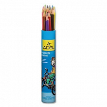 Карандаши  12 цв. ADEL Colour в металлическом тубусе 211-2315-003