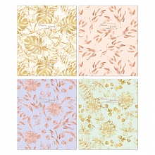 Тетрадь 48л клетка ассорти Flowers & Leaves Полином, 3307