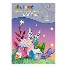 Картон 5цв 5л А4 мелованный лакированный Сказочные домики КТС-ПРО, С9287-01