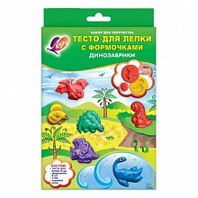 Тесто для лепки 6цв Динозаврики 6 формочек Луч, 28С1659-08