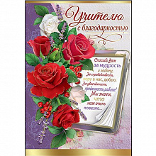 Открытка А5 средняя Учителю Праздник 3000995