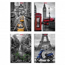 Тетрадь спираль 80л А4 клетка ассорти Travel Erich Krause, 53155