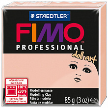 Пластика запекаемая 85г полупрозрачный розовый Staedtler Fimo Doll Art, 8027-432